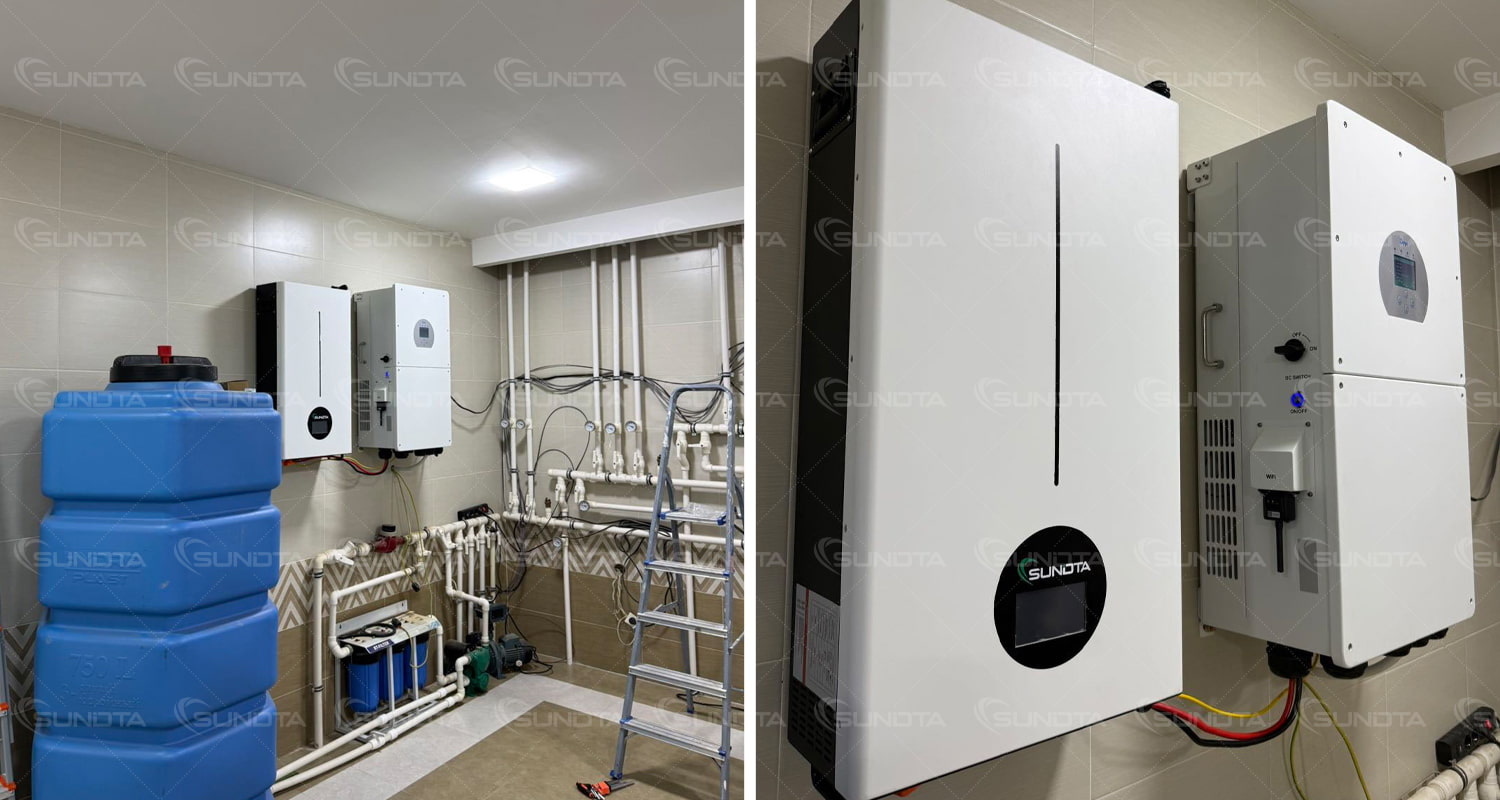 Kein Platz auf dem Boden? Kein Problem: Wie eine an der Wand montierte SUNDTA-Batterie ein usbekisches Haus mit 18 kW mit Strom versorgt.